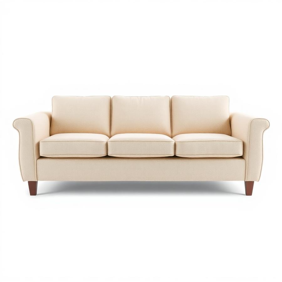 Linen 3-Seater Sofa for rent in Al Quoz, Dubai
